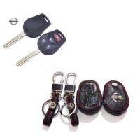 ราคา ซองหนังหุ้มกุญแจรีโมทรถ Nissan นิสสัน Almera/March/Navara 4 ปุ่ม (7284121668)