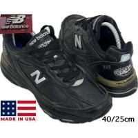 ราคา มือสอง มีตำหนิ ขายสภาพนี้ รองเท้า New Balance 993 USA MR993LBK ของหายาก สีดำ หนังแท้ ขนาด 40/25cm ผลิตในอเมริกา (51306836881)