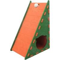 ราคา เตียงกระดานลับเล็บแมวสามเหลี่ยมบ้านแบบถอดได้สําหรับแมวในร่มบ้านโพสต์ลับเล็บสุนัขถ้ําแมวพร้อมที่แขวนลูกบอลขนปุยเตียงสักหลาดกันรอยขีดข่วน ( (40279528901)