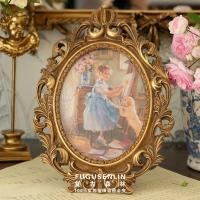 ราคา Retro Forest European Gold Hollow Relief Resin Photo Frame Picture Frame Home Ornament Wall Decorat (43627709770)