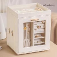 ราคา เดลเมอร์1โอ้ หมุนกล่องเก็บเครื่องประดับ,ปู่กล่องแสดงเครื่องประดับที่มองเห็นได้,ระดับไฮเอนด์ที่มีลิ้นชักแนวตั้งความจุขนาดใหญ่แหวนสร้อยคอกล่องเก็บต่างหูเก็บ (58007243196)