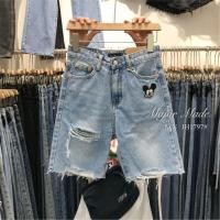 ราคา Disney Mickey Jeans กางเกงยีนส์ กางเกงยีนส์ขาสั้น ยีนส์ ยีนส์ขาสั้น กางเกงยีนส์สวยๆ (Major Made) Code : JH1797# (7241889017)