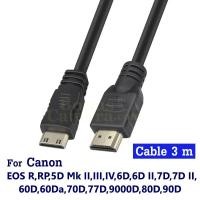 ราคา สาย HDMI ต่อ Canon EOS R,RP,5D Mk II,III,IV,6D,6D II,7D,7D II,60D,60Da,70D,77D,9000D,80D,90D เข้ากับ HD TV,Monitor cable (13195372555)