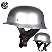 ราคา 2025 Newest Vintage Motorcycle Cruiser Helmet Half Face German Helmet Motorcycle Helmet Bright Blac (27893872067)