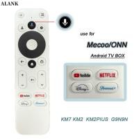 ราคา ALANK รีโมทคอนโทรลควบคุมเสียงเหมาะสําหรับ Mecool ONN Android TV Box KM7 KM2 KM2Plus (56807312734)