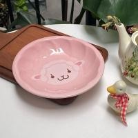 ราคา MISTER DONUT BRAND WHITE SHEEP PINK DEEP PLATE (27417218360)