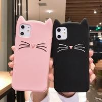 ราคา Iphone 4 4s 5 5s 6s PLUS 7 8 PLUS XS MAX XR 11-16 PRO MAX CUTE CAT SOFT RUBBER PHONE CASE (25692443859)