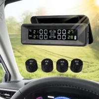 ราคา Solar Power TPMS Car Tire Pressure Monitoring System With 4 External Sensors Digital Display Air Le (57856330492)