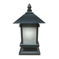 ราคา ไฟหัวเสา CARINI 8518F อลูมิเนียม/แก้ว คลาสสิก สีดำ ไฟตกแต่งสวน ไฟภายนอก (3155499366)