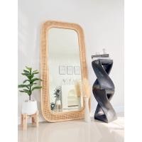 ราคา กระจกกรอบหวาย (สานด้วยผิวหวาย) ขนาด 80x170 ซม. สไตล์มูจิ - Double Rattans Mirror(งานสั่งทำ 5-10 วัน) (21887404141)
