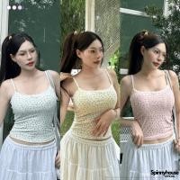 ราคา SpinnyHouseครอปสายเดี่ยว แต่งลูกไม้ ลายดอกน่ารัก ผ้ายืดเยอะ แต่งโบว์ช่วงอก ผ้านิ่ม เสื้อสายเดี่ยวลูกไม้ รุ่น อันปัน (28406080224)