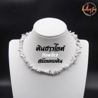 ราคา สร้อยคอหิน โชคเกอร์หิน หินแตก หินฮาวไลท์ Howlite ความยาว 40 เซนติเมตร สร้อยหิน สร้อยคอ หินมงคล โชคเกอร์ Choker (20932382205)