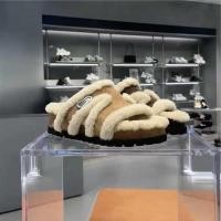 ราคา รองเท้าแตะขนสัตว์ผู้หญิงแบบหนาจาก Zhao Lusi ดีไซน์คล้าย Louis Vuitton เหมาะสำหรับฤดูใบไม้ร่วงและฤดูหนาว (43429319806)