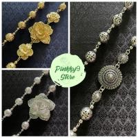 ราคา Accessories สังวาลย์ชุดไทย ประดับพลอยแบบแม่การะเกด สร้อยสังวาลย์ลายกุหลาบ เครื่องประดับชุดไทย (18900430955)