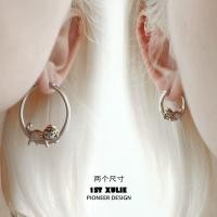 ราคา Miyan Pendulum Rotten Cat ต่างหูต่างหู Original Niche Design High-End Feel Hoop ต่างหูหวานเย็นต่างหูหญิง (26490216649)