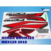 ราคา STICKER “BLACK-RED” Fit For HONDA GROM125 MSX125 GROM MSX (2015) // สติ๊กเกอร์ติดตัวรถ สีดำ-แดง (12599799878)