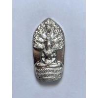 ราคา พระปรกใบมะขาม หลวงปู่นุช เนื้อเงิน (15938679134)