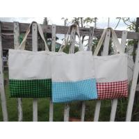ราคา กระเป๋าผ้าดิบ ถุงผ้าดิบ ขนาด 13*14 *2.3 นิ้ว ผ้าดิบหนา ลายสอง (1938480309)