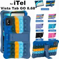 ราคา สําหรับ iTel Vista Tab VistaTab Go 8.68 นิ้ว 2026 แท็บเล็ต Ajustable ฝาครอบแท็บเล็ตซิลิโคนอ่อนนุ่ม Push Bubble Case (41079374574)