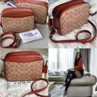 ราคา กระเป๋าสะพายข้าง ลายซี Coach 31208 Parker 18 Crossbody in signature canvas สีน้ำตาล (5595340961)