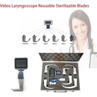 ราคา 3.5 นิ้วหน้าจอสัมผัสวิดีโอ Laryngoscope Reusable Sterilizable ใบมีดสี Digital Video Laryngoscope (47707593926)