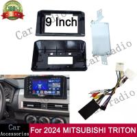 ราคา 9 นิ้วสําหรับ 2024 + MITSUBISHI TRITON รถ Android วิทยุสเตอริโอเครื่องเล่นกรอบหัวหน่วย Fascia แผง Dash Board ฝาครอบปลอก (46706667427)