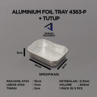 ราคา ถาดอลูมิเนียมฟอยล์ 400มล. - 4363-พี | ถาดอลูมิเนียมฟอยล์+ฝาปิด (28411839017)
