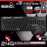 ราคา ชุด คีย์บอร์ด เมาส์ ไร้สาย SIGNO รุ่น KW-730+WM-103 (6838690610)