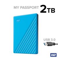 ราคา WD External Harddisk 2TB ฮาร์ดดิสก์แบบพกพา My Passport, USB 3.0 External HDD 2.5" (WDBYVG0020BBL-WESN) สีฟ้า ประกัน 3 ปี (7667645396)