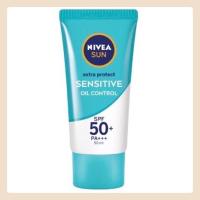 ราคา Nivea นีเวีย ซัน โพรเท็ค แอนด์ เซนส์ซิทีฟ ออยล์ คอนโทรล เซรั่ม SPF 50+ พีเอ+++ 50 มล. Nivea Sun Protect & Sensitive Oil (14051785166)