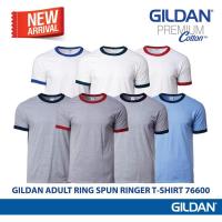 ราคา เสื้อยืด Gildan Unisex Premium Cotton Adult Ringer - หลากสี 76600 (42978022567)