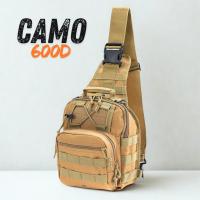ราคา CAMO 600D กระเป๋าคาดอก สีทราย กระเป๋าสะพายข้าง ทหาร แคมป์ปิ้ง เดินป่า (50506098971)