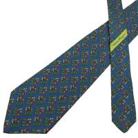 ราคา เนคไท Salvatore Ferragamo Silk Blue Geometric Italy เนคไทแบรนด์เนม ของแท้ (24696275526)