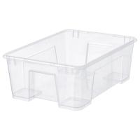 ราคา [IKEAแท้ ถามก่อนสั่ง] SAMLA ซัมล่า กล่องพลาสติก, ใส, 39x28x14 ซม./11 ลิตร (26868723830)