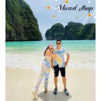 ราคา ❤️เซทคู่รัก เสื้อฮาวาย+กางเกงผูกหน้า ลายหินอ่อนๆ❤️ เนื้อผ้าไหมอิตาลี ใส่สบาย เที่ยวทะเล ภูเขาได้หมด พร้อมส่ง ส่งเร็ว (21071535187)