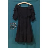 ราคา เดรสสีดำปาดไหล่ ทรงสวย งานแบรนด์ snidel (54751955414)