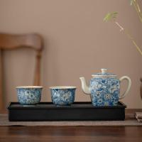 ราคา ชุดน้ำชาเซรามิกชุดน้ำชากังฟูครบชุดหนึ่งหม้อสองถ้วยถาดชากาน้ำชาถ้วยชาไฟบ้านหรูหราสไตล์จีน (28022960575)