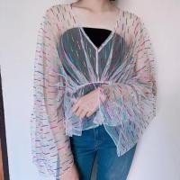 ราคา เสื้อซีทรูสีขาว แต่งสายรุ้ง (6815421430)
