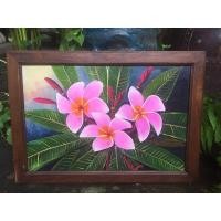ราคา ภาพวาดดอกลีลาวดี พร้อมกรอบไม้ ขนาด 49x69 cm. (3179946862)