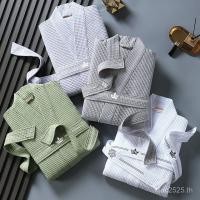 ราคา แห้งผ้าฝ้ายแท้สไตล์2024 หลัวหยวน ยูกาตะผู้ใหญ่ ชุดนอน หญิงสี่ฤดูกาลดูดซับโรงแรมน้ําเร็วยาวสไตล์ใหม่สากลชายเสื้อคลุมอาบน้ํา บน (55904751577)