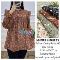 ราคา Sakura Blouse 4 / Floral Top / Ceruty Top / Korean Top (23832741938)