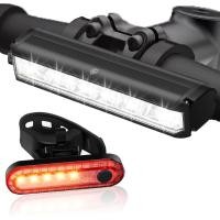 ราคา ชุดไฟจักรยาน LED ส่องสว่าง พร้อมไฟหน้าและไฟท้าย กันน้ำ ชาร์จได้ USB-C สำหรับผู้ใหญ่และเด็ก (48657753128)