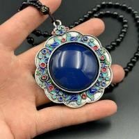 ราคา คอลเลกชันโบราณเก่าเงินคั่วมือฝังอุณหภูมิ การตรวจจับ สี-แขวนอัญมณีสร้อยคอโอนสร้อยคอ 02023 (46656354159)