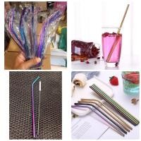 ราคา หลอดสแตนเลสสีไทเทสีรุ้ง แถมฟรีแปรงทำความะสะอาดหลอดดูดน้ำ+ล้างทำความสะอาด (4154384279)