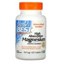 ราคา Doctor's Best, High Absorption Magnesium 100% Chelated with Albion Minerals, 100 mg [ 120 Tablets ] Magnesium puritan (5779000206)