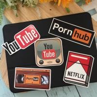ราคา Pornhub Netflix YouTube สติกเกอร์ เคลือบกันน้ำ ลายแนวๆ ไดคัท ติดกระเป๋าเดินทาง โน้ตบุ๊ค เคสโทรศัพท์ กระบอกน้ำ Waterpr... (8236937517)