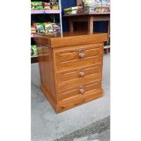 ราคา ตู้ลิ้นชักไม้สัก ตู้ลิ้นชักหัวเตียง 3 ลิ้นชัก มีบริการเก็บเงินปลายทาง (21674055892)