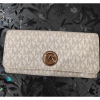 ราคา mk Michael Kors กระเป๋าสตางค์ใบยาวขนาด7.5 นิ้วมือสองของเเท้ (24180422872)