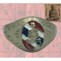 ราคา แหวนพระ หลวงพ่อทบ วัดช้างเผือก ลงยาธงชาติ หลังยันต์พุทธซ้อนใหญ่ เนื้อ กะไหล่เงิน (41327580540)