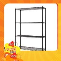 ราคา สินค้าใช้ดี โปรแนะนำ ชั้นตะแกรงเหล็กอเนกประสงค์ 4 ชั้น Rocky รุ่น A2529-MBK ขนาด 120 x 45 x 180 ซม. สีดำ (42013683537)